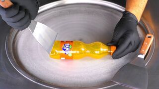 ASMR - Fanta Ice Cream Rolls | relaxing & oddly satisfying tapping scratching & eating Sounds in 4k