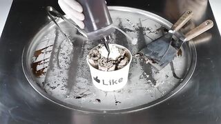 ASMR - Santa Claus Christmas Experiment with Ice Cream Rolls | oddly satisfying Chocolate Ice Cream