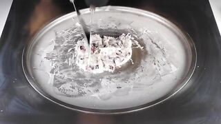 ASMR - Cranberry Ice Cream Rolls | satisfying fried Ice Cream with Cranberries - with tapping Sounds