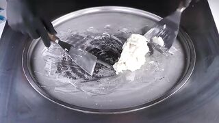 ASMR - KitKat Ice Cream Rolls | how to make rolled fried Ice Cream with Kit Kat Lemon Chocolate Bar