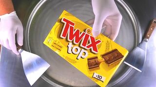 TWIX Ice Cream Rolls with Chocolate & Caramel - most satisfying Ice Cream | Cheat Day Meal - ASMR
