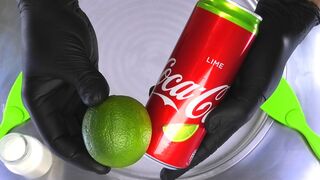 Coca-Cola Ice Cream Rolls - how to make rolled fried Ice Cream with Coca Cola Lime | Satisfying ASMR