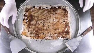 Snickers Ice Cream Rolls - ASMR Video | how to make satisfying rolled Ice Cream with Snickers Cone