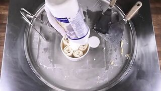 Kit Kat Ice Cream Rolls - how to make KitKat White Chocolate Bites to fried Ice Cream | Food ASMR