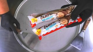 kinder bueno - Ice Cream Rolls | how to make kinder bueno Ice Cream Bar to Chocolate Ice Cream Rolls