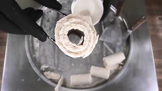 Ice Cream Rolls with Japan PEPSI Cola - refresh shot rolled Ice Cream | so satisfying ASMR Food 먹방