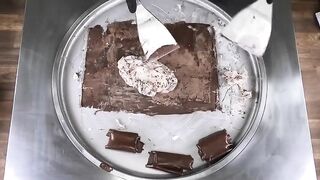nutella Ice Cream Rolls - how to make nutella to Chocolate Ice Cream - mukbang recipe | Food ASMR 먹방
