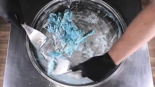 Galaxy Ice Cream Rolls | how to make satisfying Galaxy Ice Cream Rolls with colorful Colors | ASMR