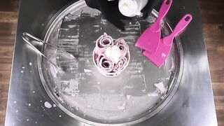 Pink Fanta Lemonade rolled Ice Cream - how to make pink fried Ice Cream Rolls | satisfying Food ASMR