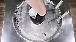 Coca-Cola & Nutella Experiment - satisfying Ice Cream Rolls | ASMR