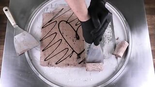 mini OREO Ice Cream Rolls - see how we make Oreo Cookies to fried Ice Cream - Recipe | ASMR Food