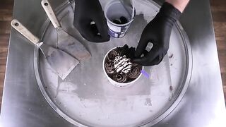 mini OREO Ice Cream Rolls - see how we make Oreo Cookies to fried Ice Cream - Recipe | ASMR Food