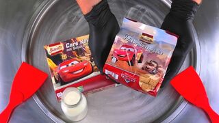 How to make Disney Cars Chocolate Cookies to delicious Ice Cream Rolls with Lightning McQueen - ASMR