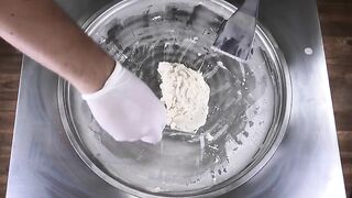 ASMR with Cherry Coca-Cola Ice Cream Rolls - how to make Coca Cola to Ice Cream | satisfying ice  먹방