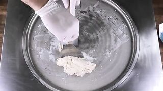 Ice Cream Rolls | how to make kinder bueno white Chocolate rolled fried Ice Cream | satisfying ASMR