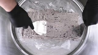 Ice Cream Rolls | how to make Mini OREO Cookies to rolled Ice Cream - roll fried Ice Cream ASMR Food