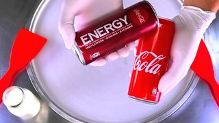 Coca-Cola Energy Drink Ice Cream Rolls | Ice Cream and Coca Cola Coke Energy like Monster & Red Bull