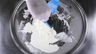Blue Red Bull Ice Cream Rolls | Red Bull Energy Drink rolled fried Ice Cream with Beach Breeze ASMR