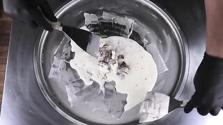 Ice Cream Rolls | satisfying Snickers rolled Ice Cream with Snickers Crisp Chocolate Bar | ASMR Food