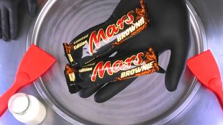 Ice Cream Rolls | how to make MARS and Brownie Chocolate Bar rolled fried Ice Cream roll | ASMR Food