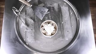 Ice Cream Rolls | Milky Way Ice Cream with Milk Chocolate Bar - rolled fried Ice Cream | ASMR Food