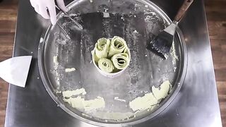 Energy Ice Cream Rolls | how to make Energy Drink rolled Ice Cream with Mountain Dew Recipe | ASMR