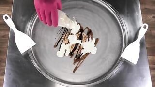 TWIX Ice Cream Rolls | TWIX Soft Centres Cookies roll fried Caramel Ice Cream - satisfying Food ASMR
