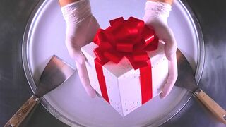 Ice Cream Rolls - Surprise Gift | Fried ice cream with opening a Present | Most Satisfying ASMR Food
