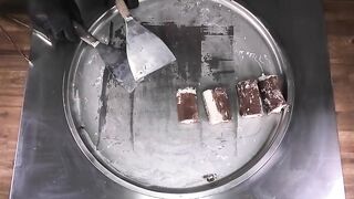 Nutella Colors Ice Cream Rolls | Colorful Nutella Chocolate Cream - most satisfying Food ASMR Video