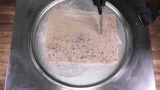 Hanuta Ice Cream Rolls | Waffle and Chocolate Cream rolled Ice Cream - satisfying ASMR Food Video