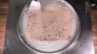 Milka Chocolate Brownie - Ice Cream Rolls | most satisfying ASMR Food Video with fried Ice Cream