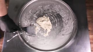 Oreo Cinnamon Bun - Ice Cream Rolls | how to make Ice Cream with Cookie | most satisfying ASMR Food