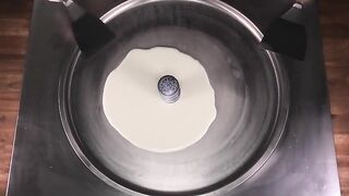 Oreo Ice Cream Rolls | satisfying video of making fried Ice Cream rolled with Oreo Candy Cane | ASMR