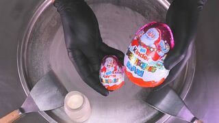 MAXI Surprise Egg - Ice Cream Rolls | Fried kinder Chocolate Eggs Ice Cream & opening Toys for Kids