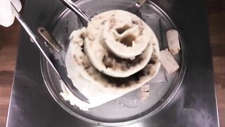 MAGNUM Ice Cream Rolls | Ice Cream with Magnum Double Peanut Butter Chocolate Bar | Satisfying ASMR