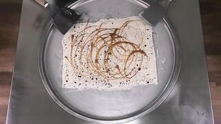 MAGNUM Ice Cream Rolls | make Magnum Double Caramel Popsicle to fried Ice Cream | Satisfying ASMR