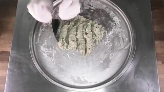 Arizona Green Tea - Ice Cream Rolls | how to make fried Ice Cream with Green Tea and Matcha | ASMR