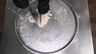 OREO & Popcorn Ice Cream Rolls | how to make fried Ice Cream with Oreo Cookies and Kettle Corn ASMR
