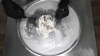 Snickers Ice Cream Rolls | how to make Snickers chocolate bar Caramel Ice Cream | satisfying ASMR