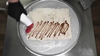 Snickers Ice Cream Rolls | how to make Snickers chocolate bar Caramel Ice Cream | satisfying ASMR