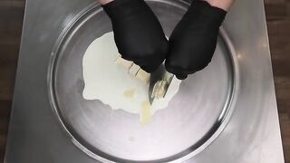 Magnum White Ice Cream Rolls | how to make fried Ice Cream with white Chocolate Popsicle | ASMR