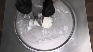 Honey Ice Cream Rolls | how to make Ice Cream with honey / Fried Thailand rolled ice cream roll ASMR