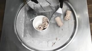 Cadbury Daim Ice Cream Rolls | make rolled Chocolate Ice Cream with Cadbury Dairy Milk Recipe | ASMR