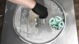 BOOSTER Ice Cream Rolls | how to make Booster Energy Drink rolled Ice Cream - Recipe | Food ASMR