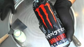 Monster Ice Cream Rolls | how to make Ice Cream with Monster Assault Energy Drink - Recipe |  ASMR