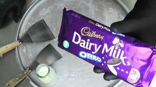 Chocolate Ice Cream Rolls | how to make Cadbury Dairy Milk Chocolate & Oreo Ice Cream Recipe | ASMR