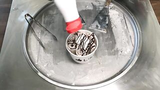 Oreo Cone Ice Cream Rolls | how to make an Oreo Ice Cream Cone to rolled Ice Cream - Oreo Recipe