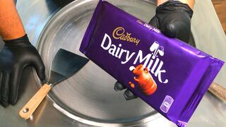 Ice Cream Rolls | Cadbury - Dairy Milk Chocolate Ice Cream / fried Thailand rolled ice cream roll