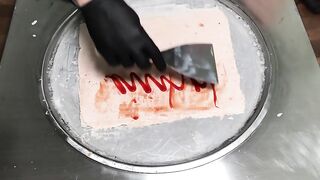 Ice Cream Rolls with Tomato Ketchup | how to make Heinz Tomato Ketchup Ice Cream - Ice Cream Recipe