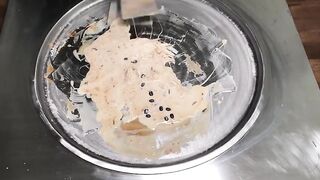 Coffee Ice Cream Rolls |  how to make Coffee Ice Cream / Fried Thailand rolled ice cream roll | ASMR